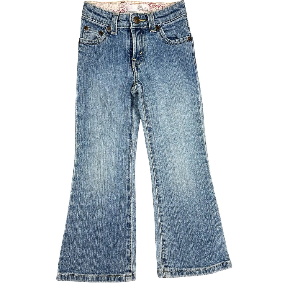 Levi's Jeans Kids Girls 5 Blue Denim Stretch Flare Slim Fit Retro Y2K